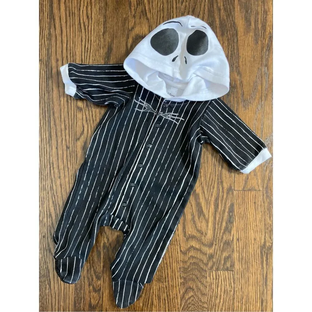 NEW Disney Newborn Infant Baby 0-3 Jack Skelington Halloween Bundle
